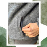 Jachetă din lână fiartă pentru bărbați, Discovery Grey